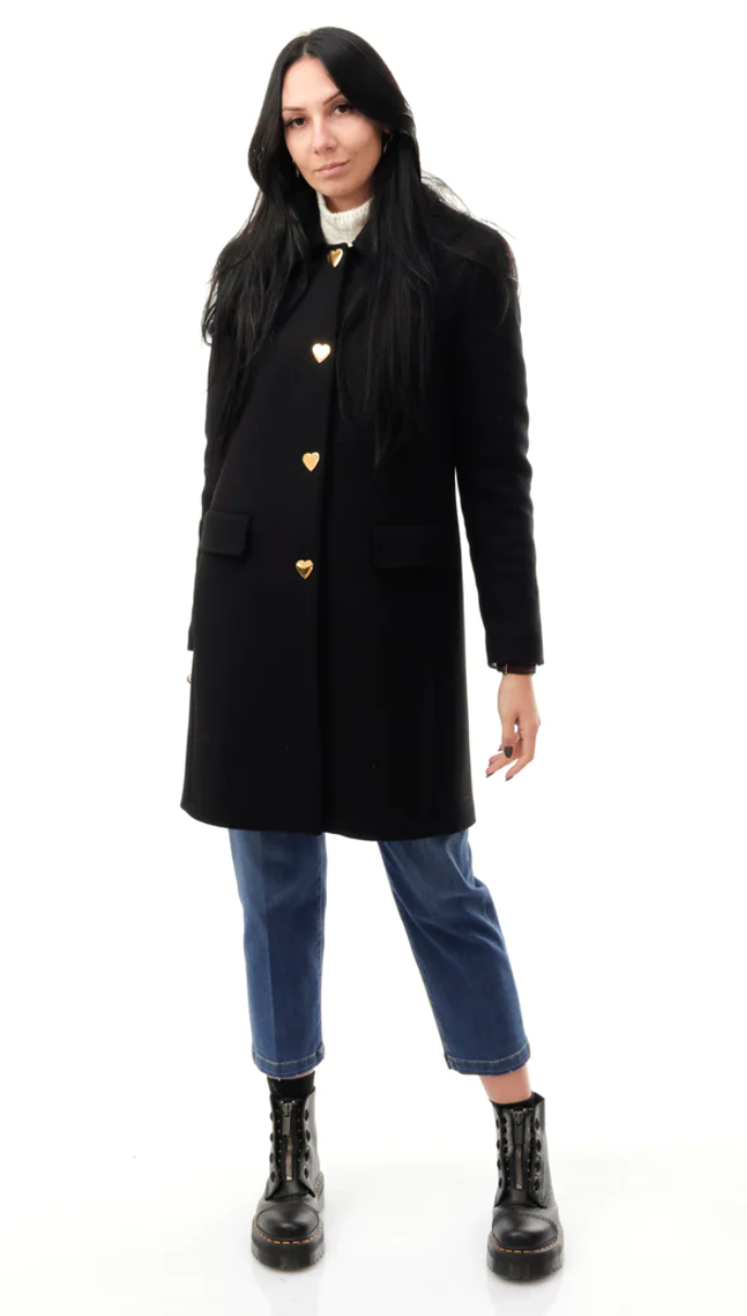 Black Virgin Wool Jackets & Coat