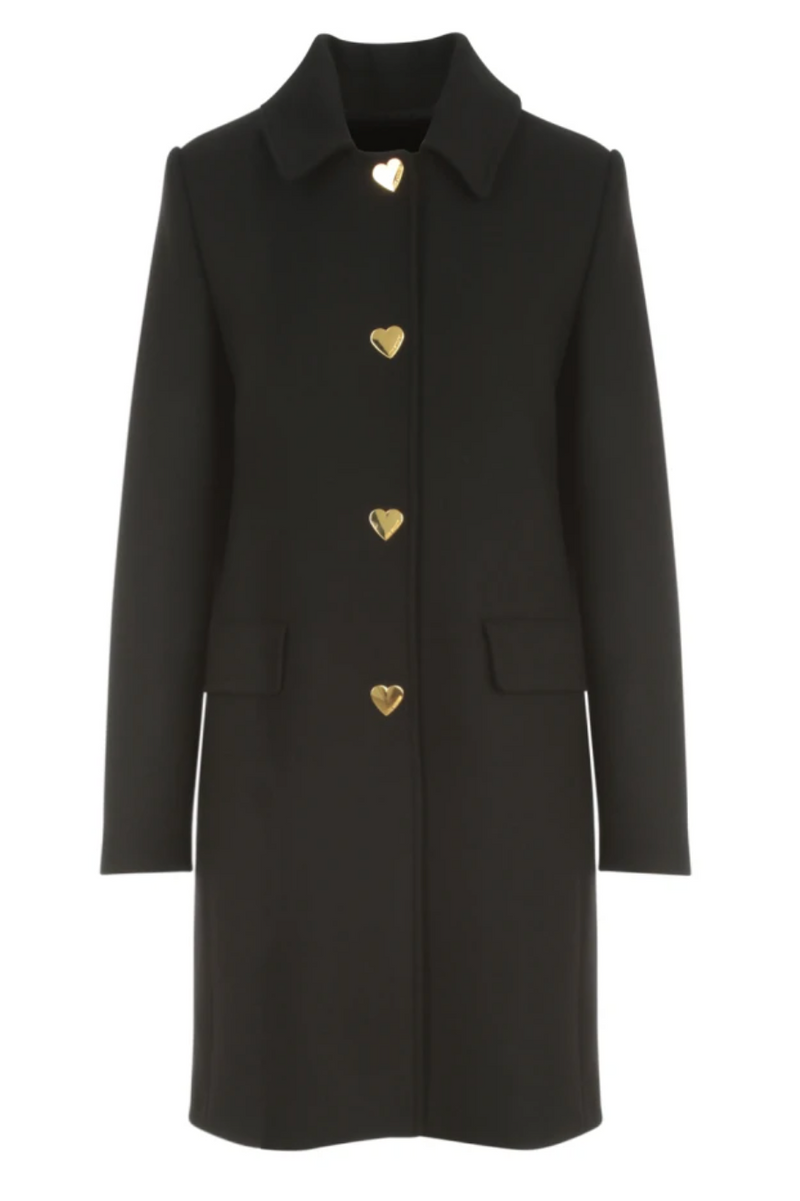 Black Virgin Wool Jackets & Coat
