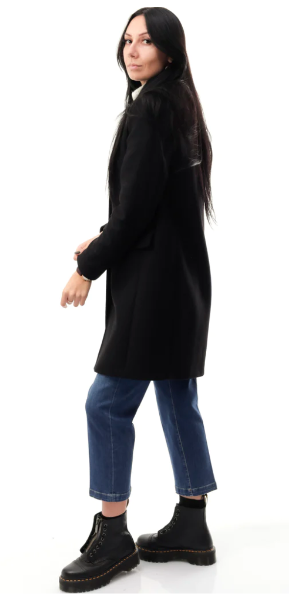 Black Virgin Wool Jackets & Coat