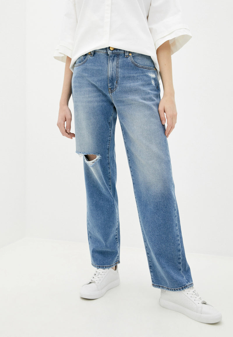 Blue Cotton Jeans & Pant