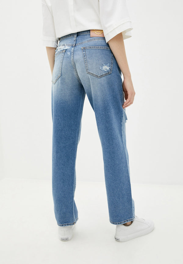 Blue Cotton Jeans & Pant