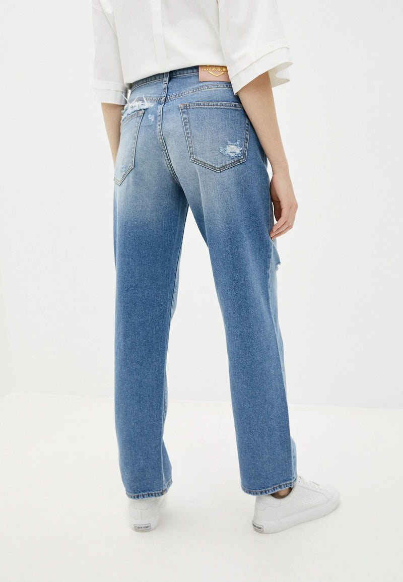 Blue Cotton Jeans & Pant