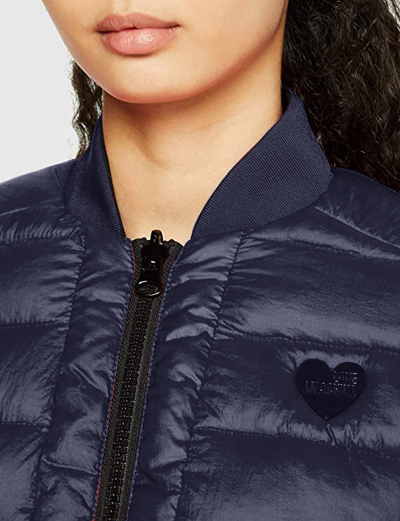 Blue Polyester Jackets & Coat