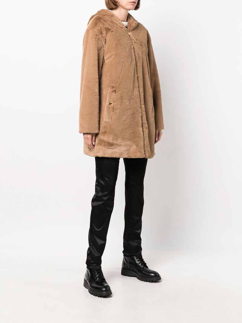 Beige Polyester Jackets & Coat