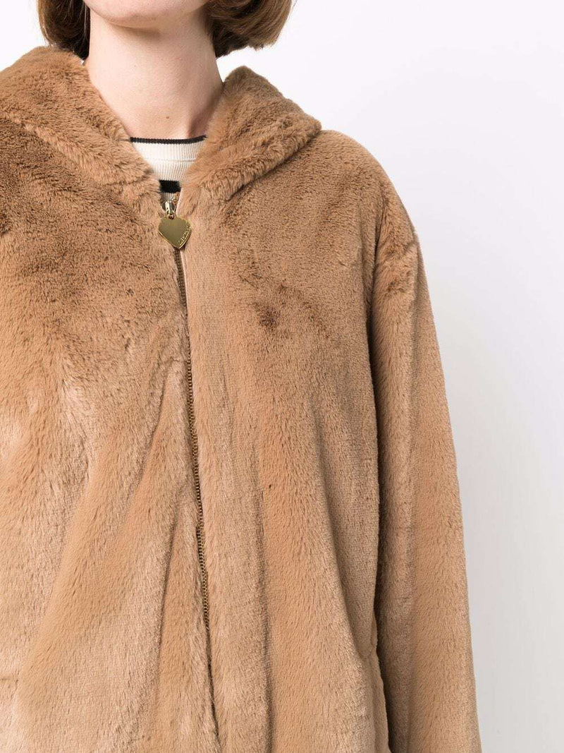 Beige Polyester Jackets & Coat