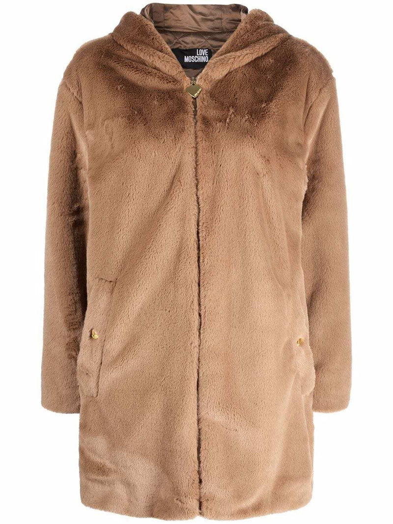 Beige Polyester Jackets & Coat
