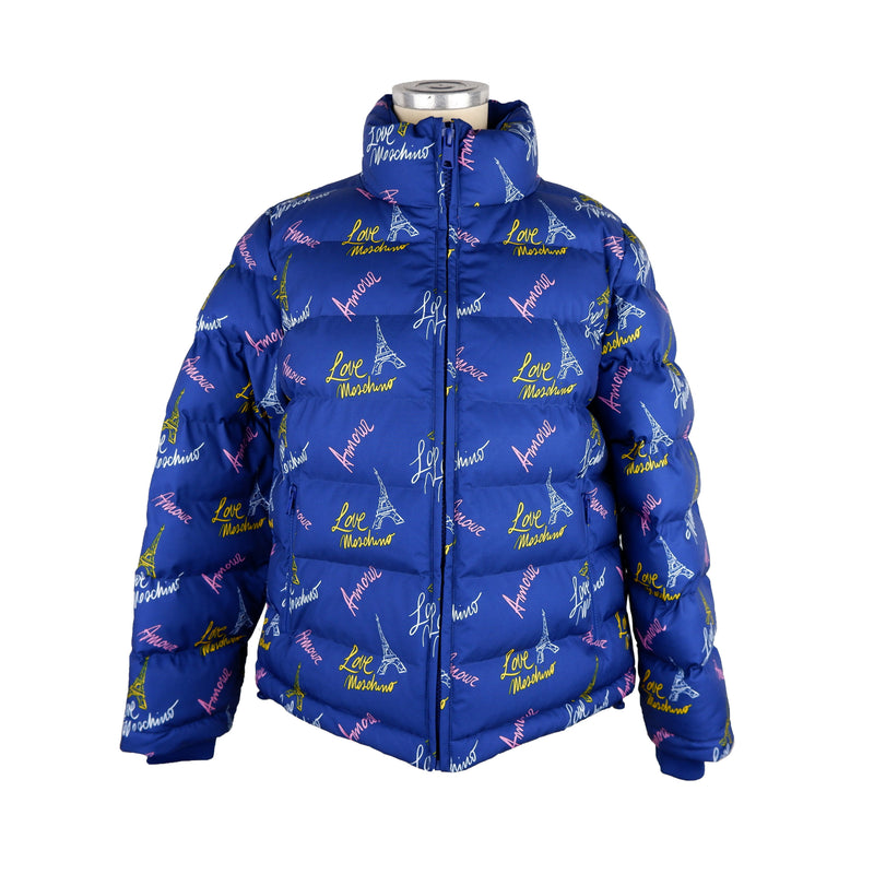 Blue Polyester Jackets & Coat
