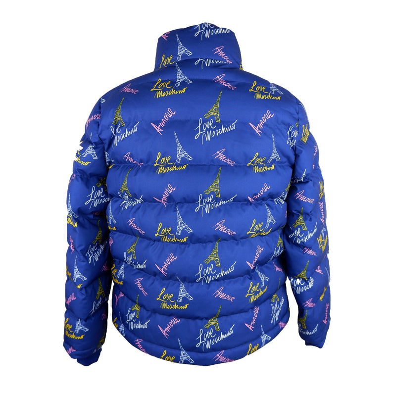 Blue Polyester Jackets & Coat