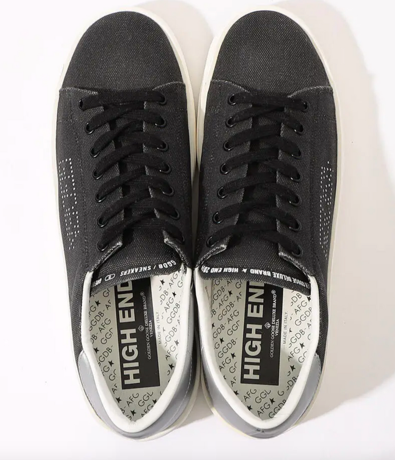 Black Leather Sneakers