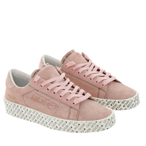 Pink Leather Sneakers