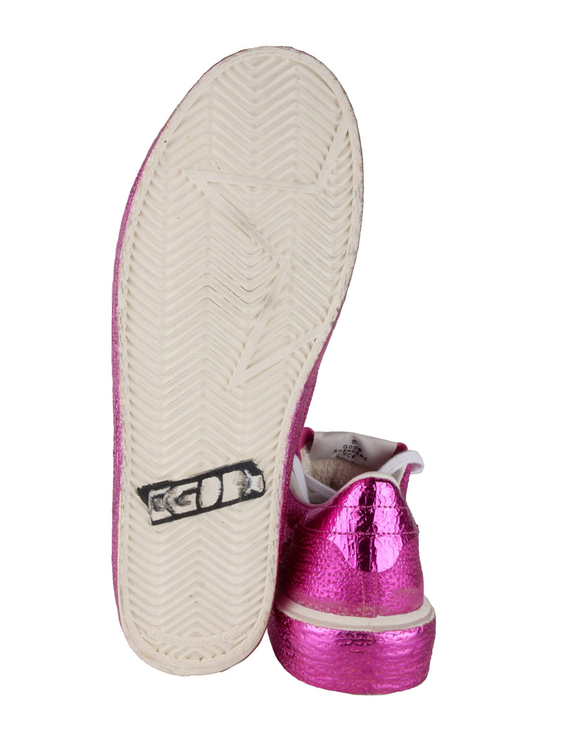 Pink Leather Sneakers