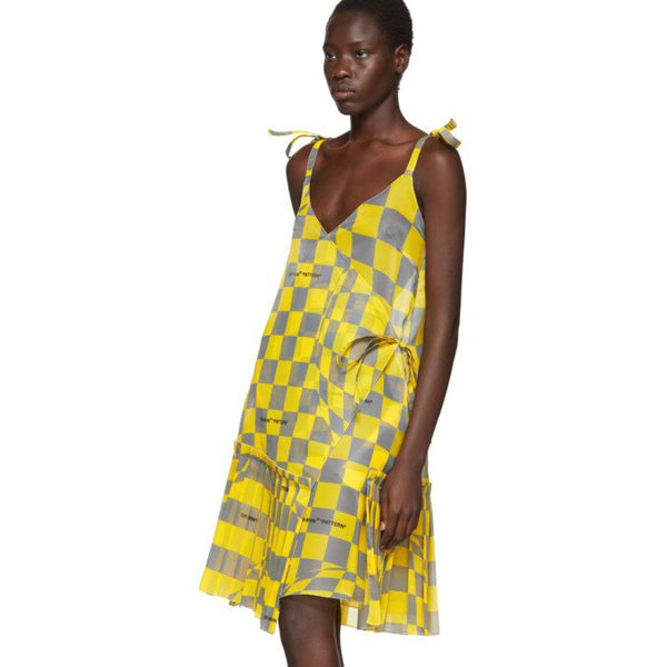 Yellow Polyester Dress