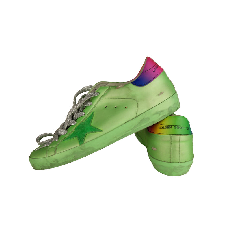Green Leather Sneakers