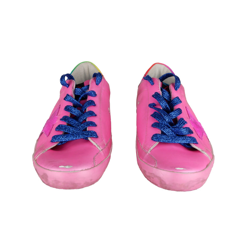 Pink Leather Sneakers