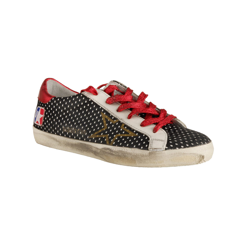 Black Leather Sneakers