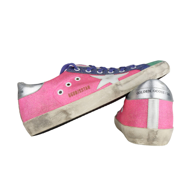 Pink Leather Sneakers
