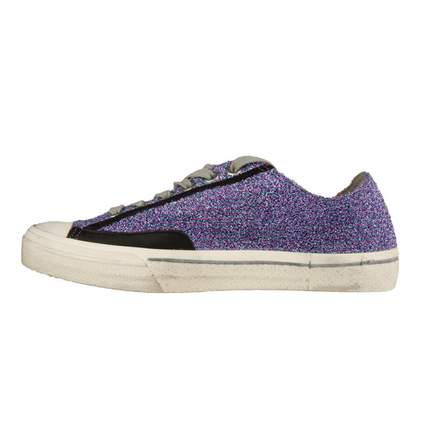 Purple Leather Sneakers