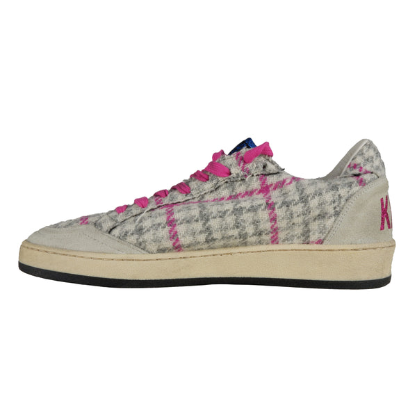 Fuchsia Leather Sneakers