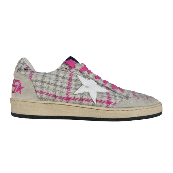 Fuchsia Leather Sneakers