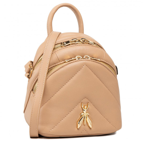 Beige Leather Crossbody Bag