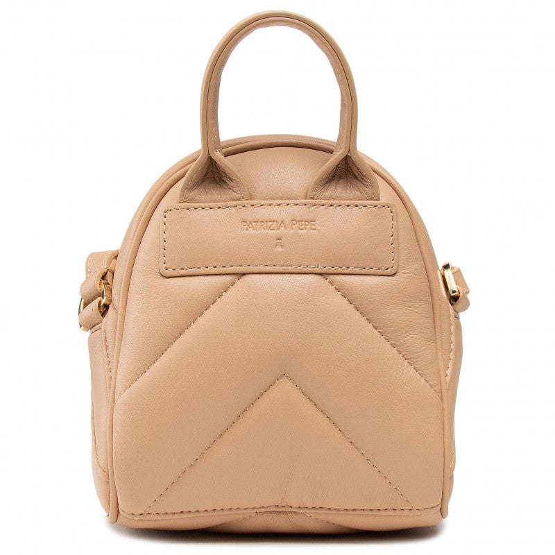 Beige Leather Crossbody Bag