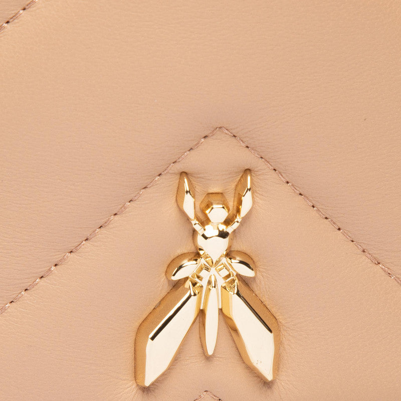 Beige Leather Crossbody Bag