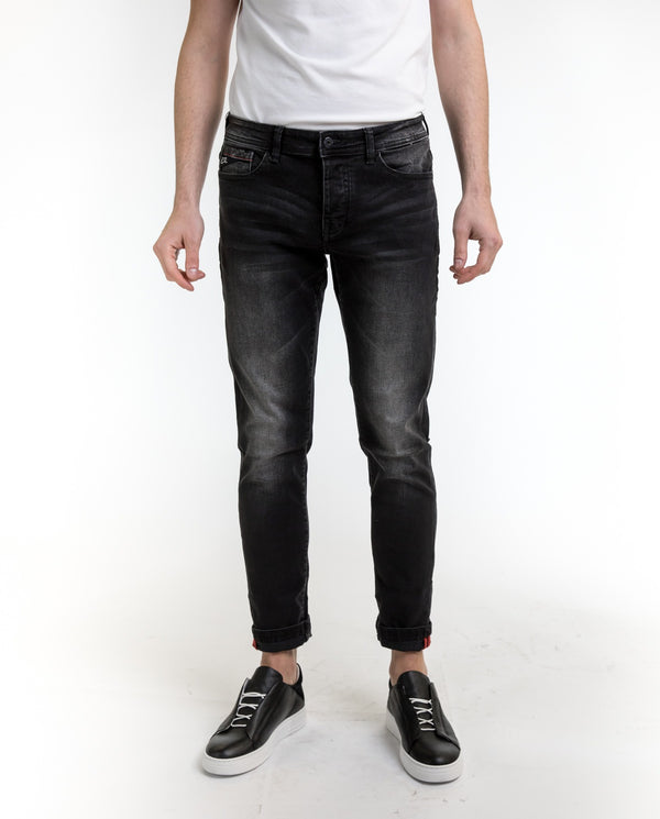 Black Cotton Jeans & Pant