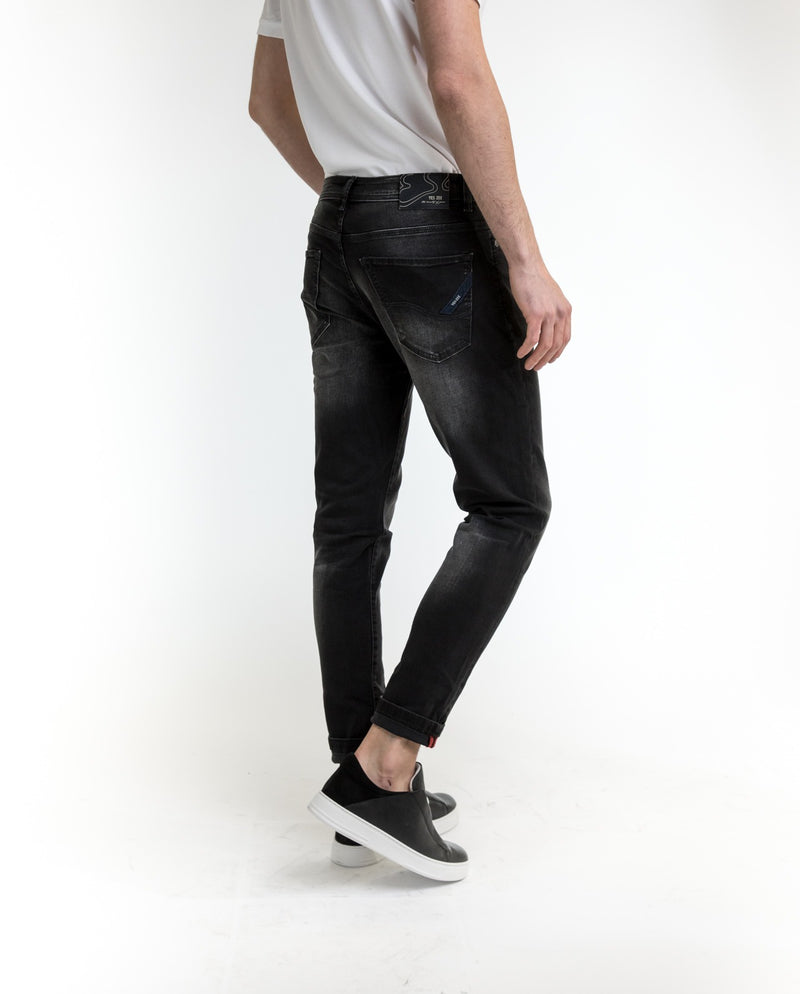 Black Cotton Jeans & Pant