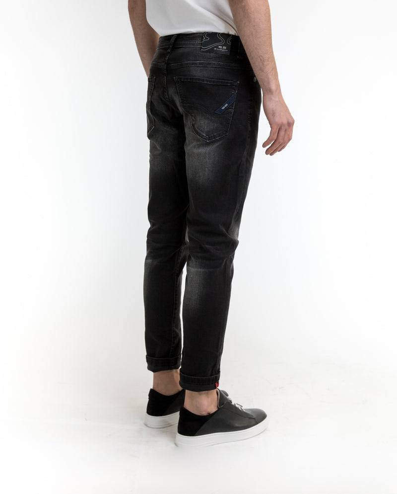 Black Cotton Jeans & Pant