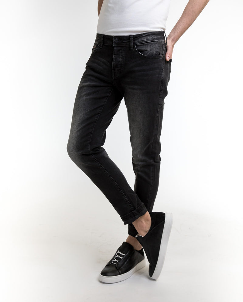 Black Cotton Jeans & Pant