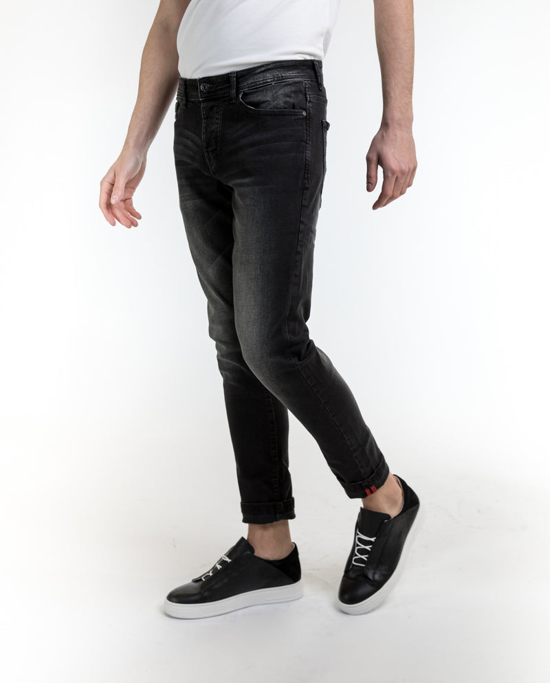 Black Cotton Jeans & Pant