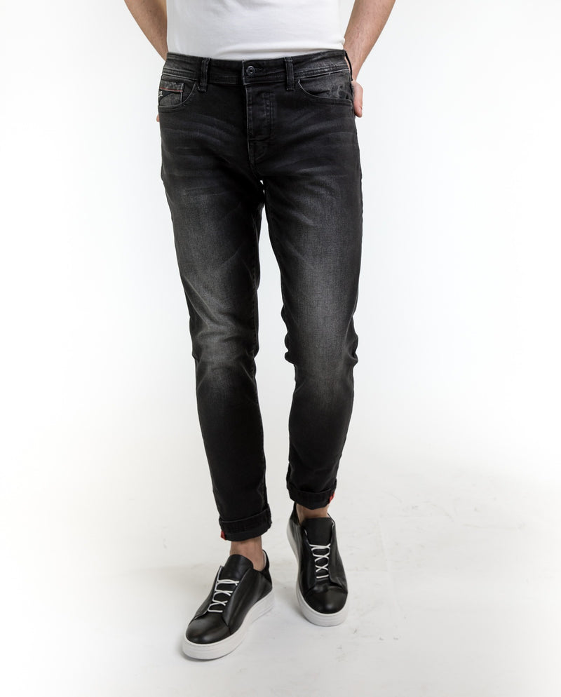 Black Cotton Jeans & Pant