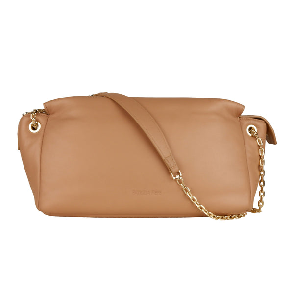 Beige Calfskin Crossbody Bag
