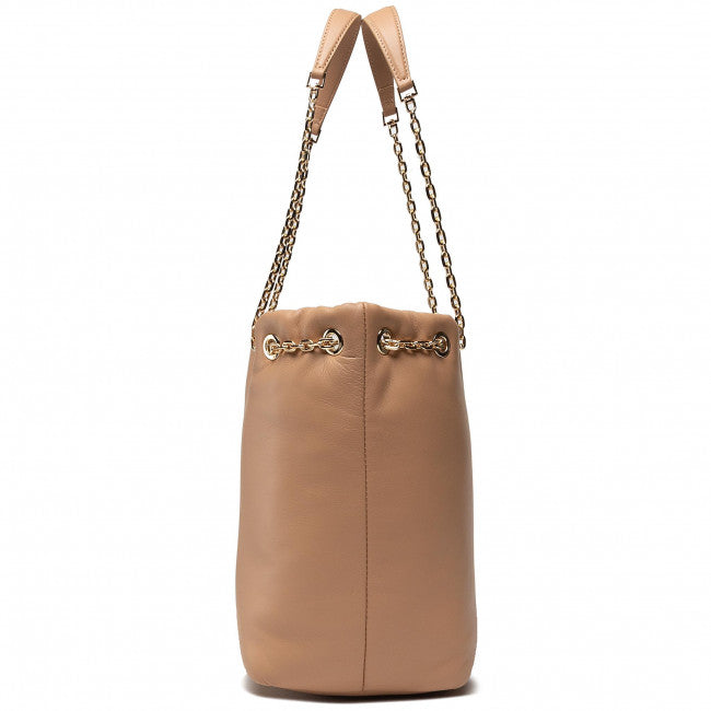 Beige Leather Handbag