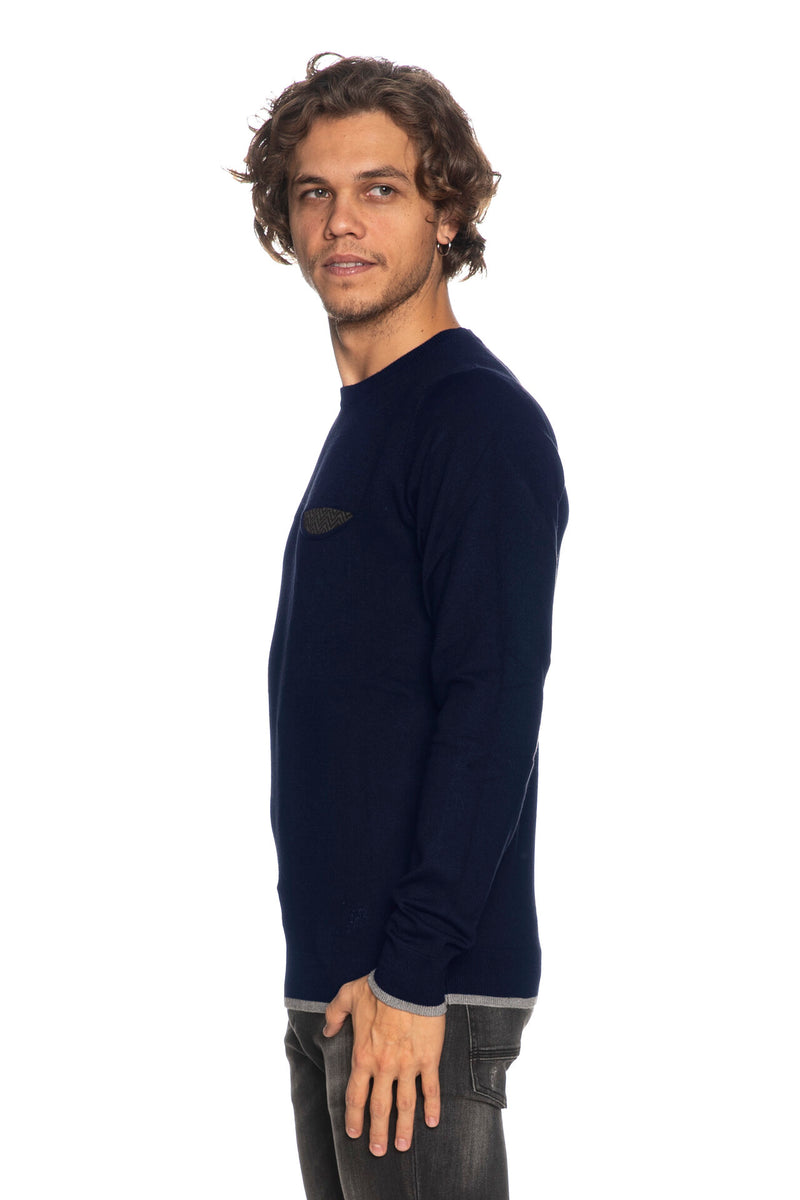 Blue Viscose Sweater