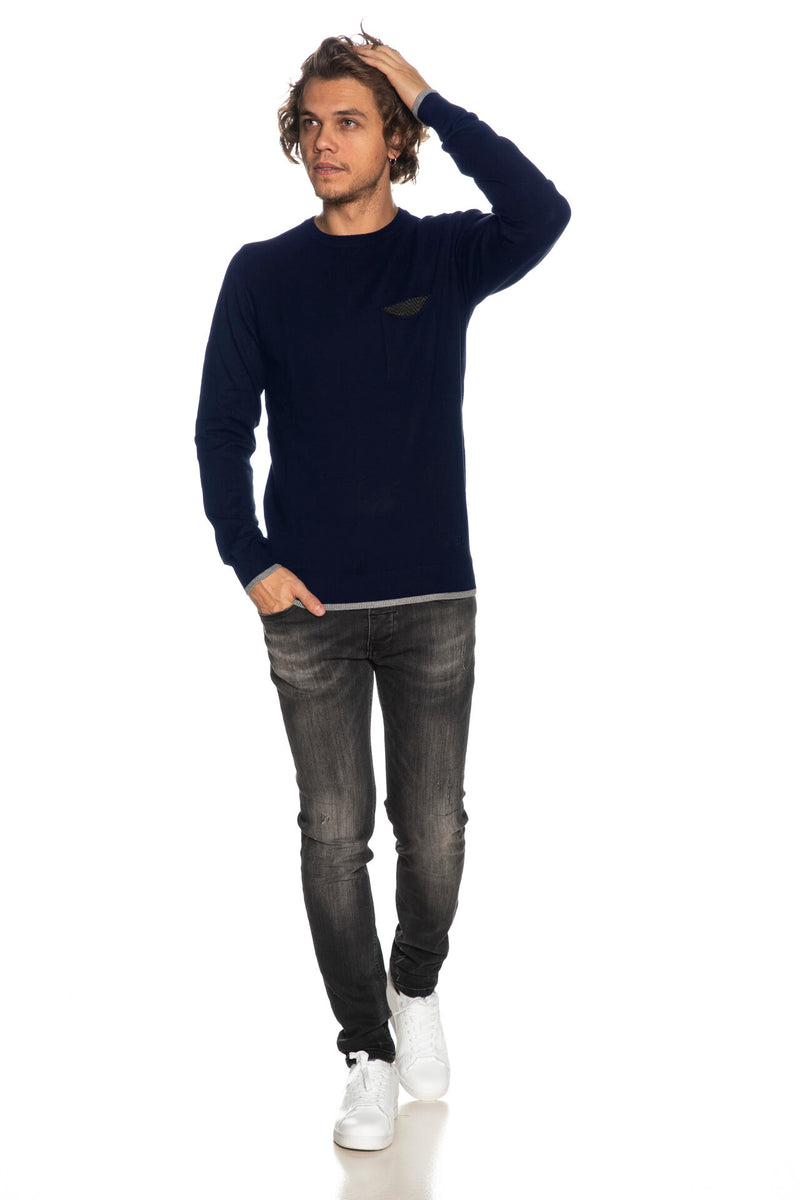 Blue Viscose Sweater