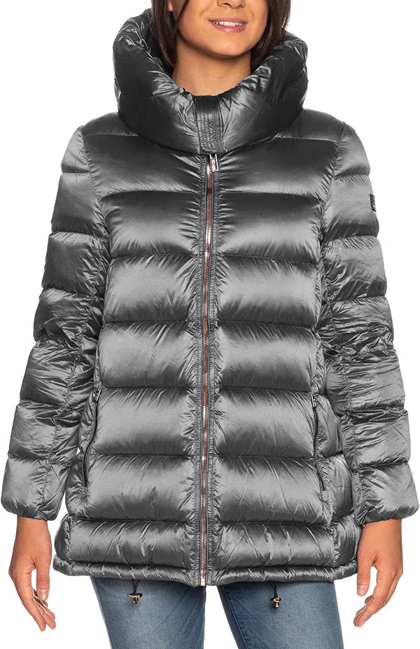 Gray Polyamide Jackets & Coat