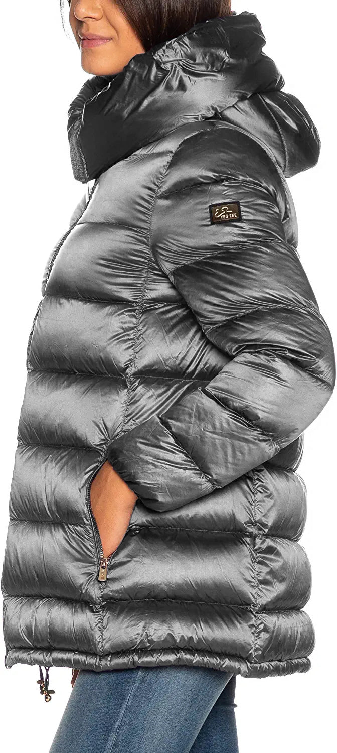 Gray Polyamide Jackets & Coat
