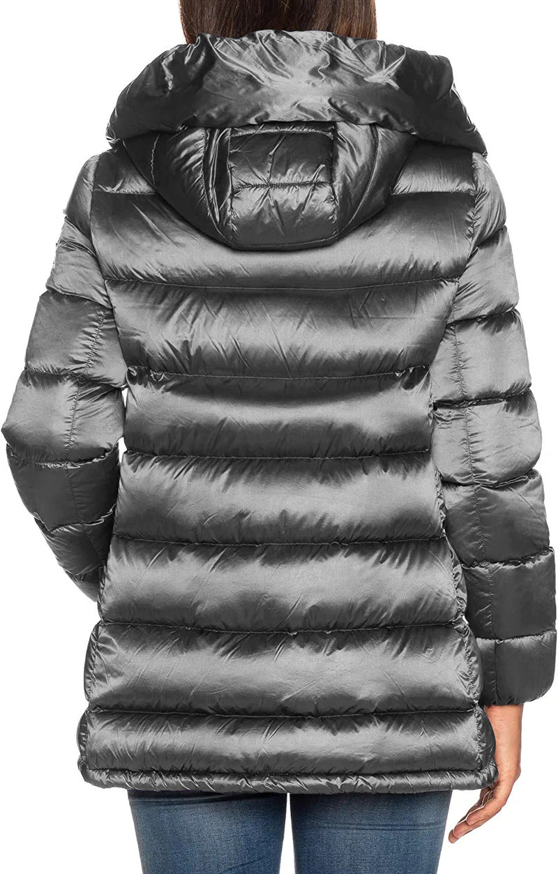Gray Polyamide Jackets & Coat