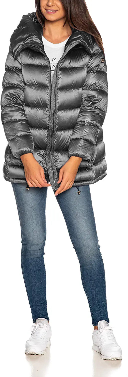 Gray Polyamide Jackets & Coat