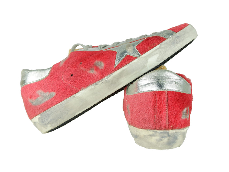 Pink Leather Sneakers