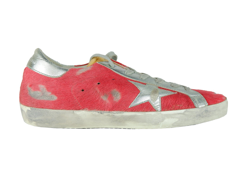 Pink Leather Sneakers