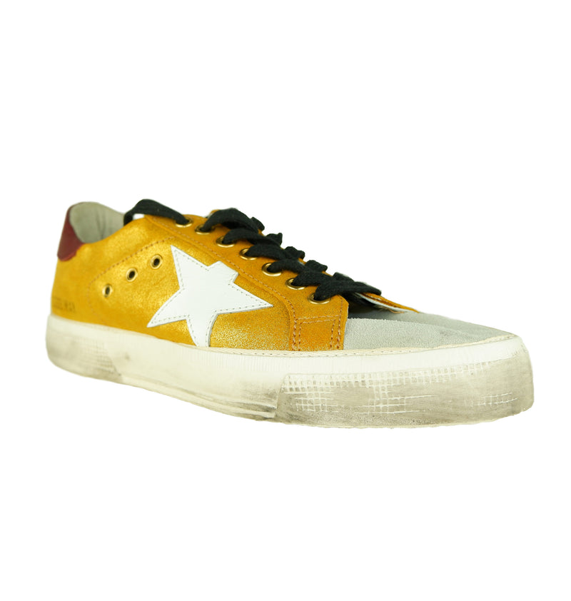 Yellow Leather Sneakers
