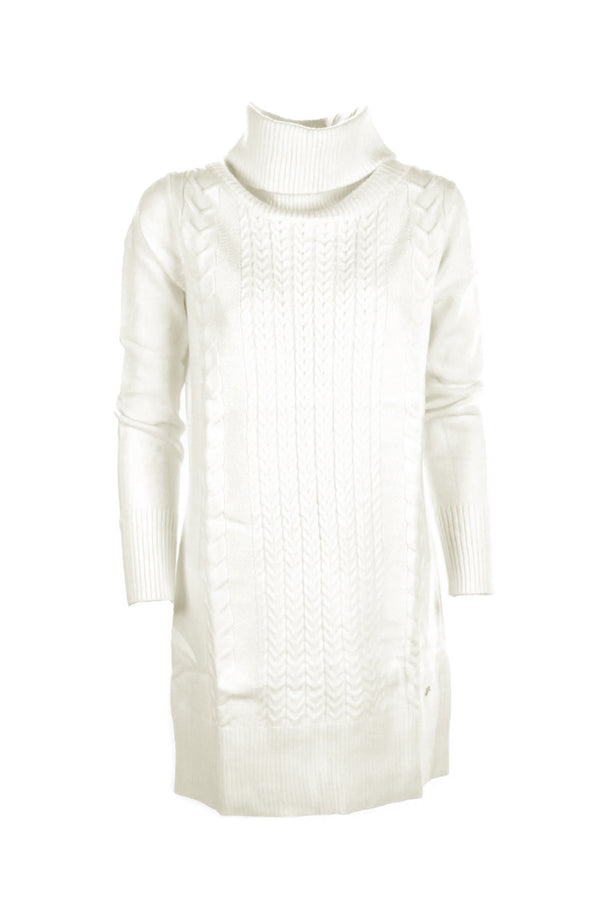 White Polyester Dress
