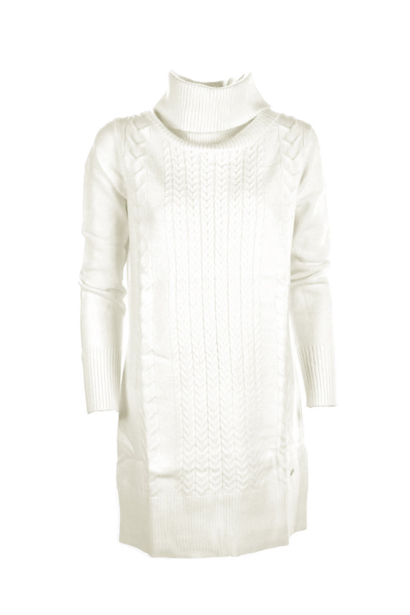 White Polyester Dress
