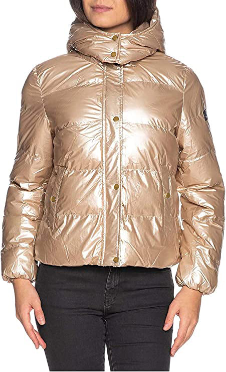 Beige Nylon Jackets & Coat