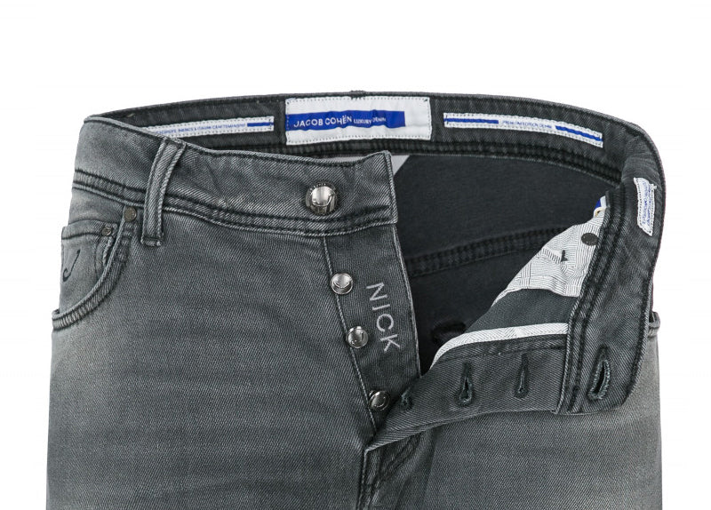 Gray Cotton Jeans & Pant