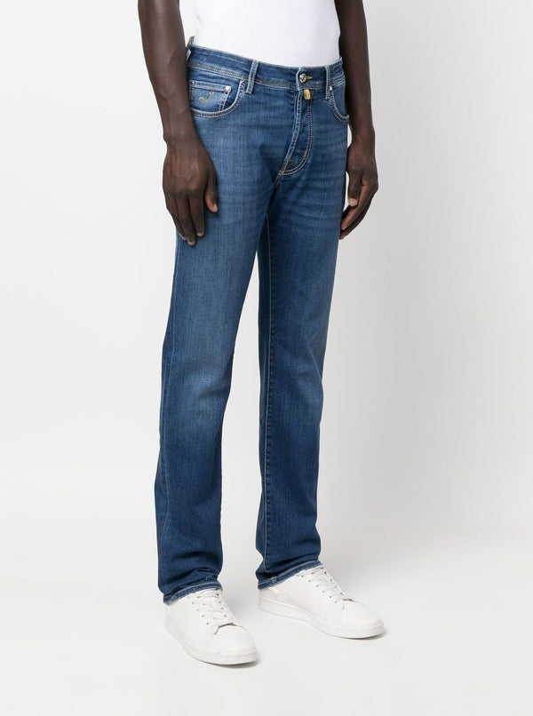 Blue Cotton Jeans & Pant