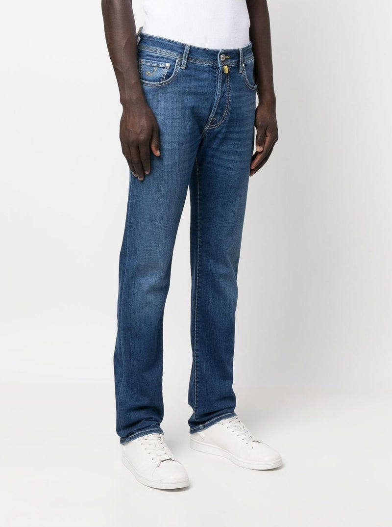 Blue Cotton Jeans & Pant