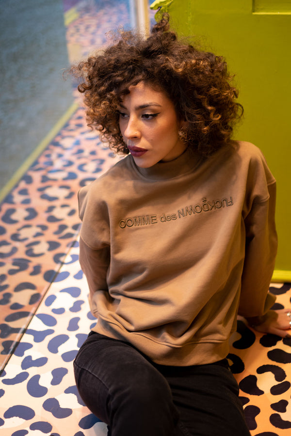 Brown Cotton Sweater